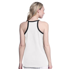 Brooklyn Nets G-III 4Her by Carl Banks Women's Curveball Racerback Scoop Neck Slub Tank Top White