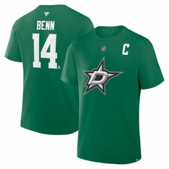 Jamie Benn Dallas Stars Fanatics Captain Authentic Stack Name & Number T-Shirt - Kelly Green | Fanatics discount