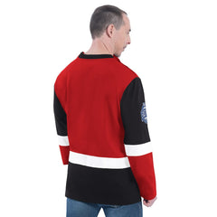 Chicago Bulls G-III Sports by Carl Banks Adaptive Rugby Long Sleeve Top Red