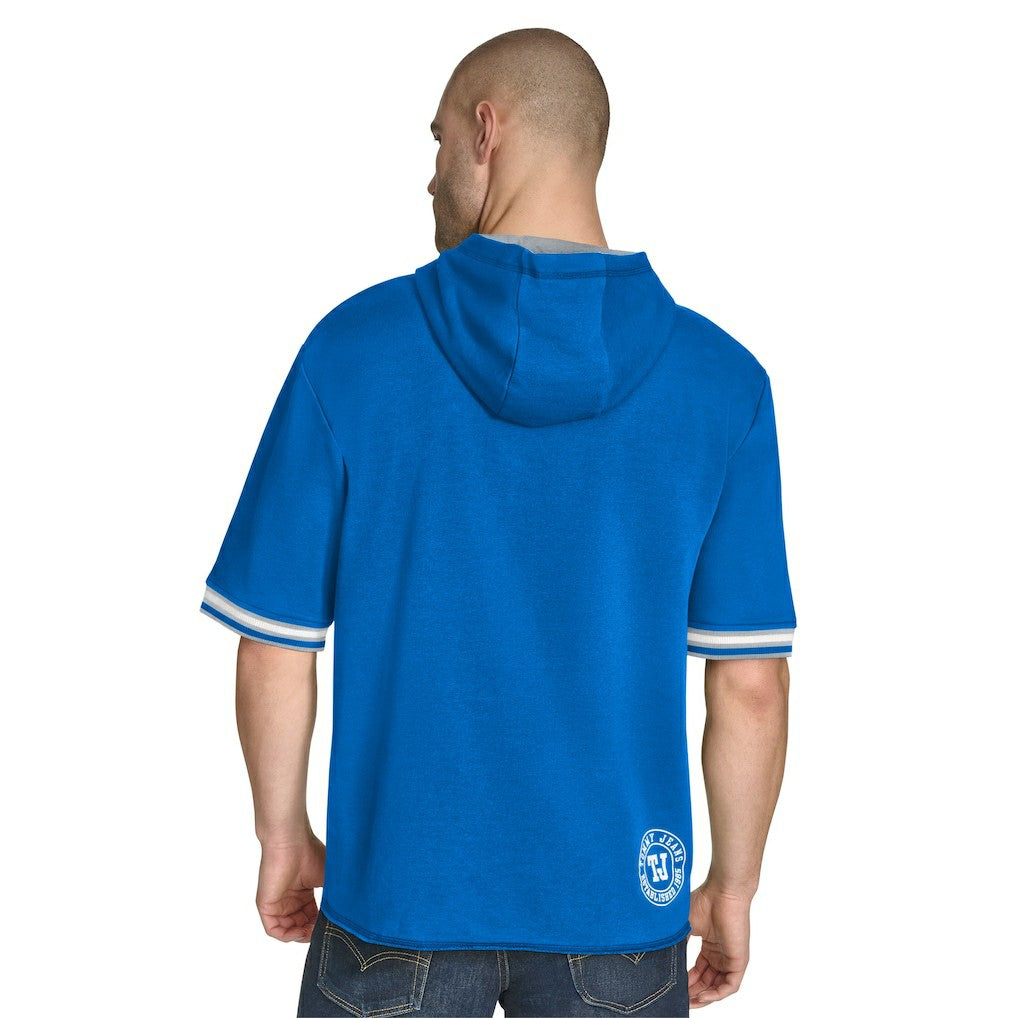 Dallas Mavericks Tommy Jeans Paul French Terry Short Sleeve Pullover Hoodie Blue
