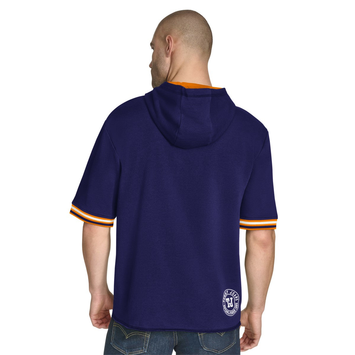 Phoenix Suns Tommy Jeans Paul French Terry Short Sleeve Pullover Hoodie Purple