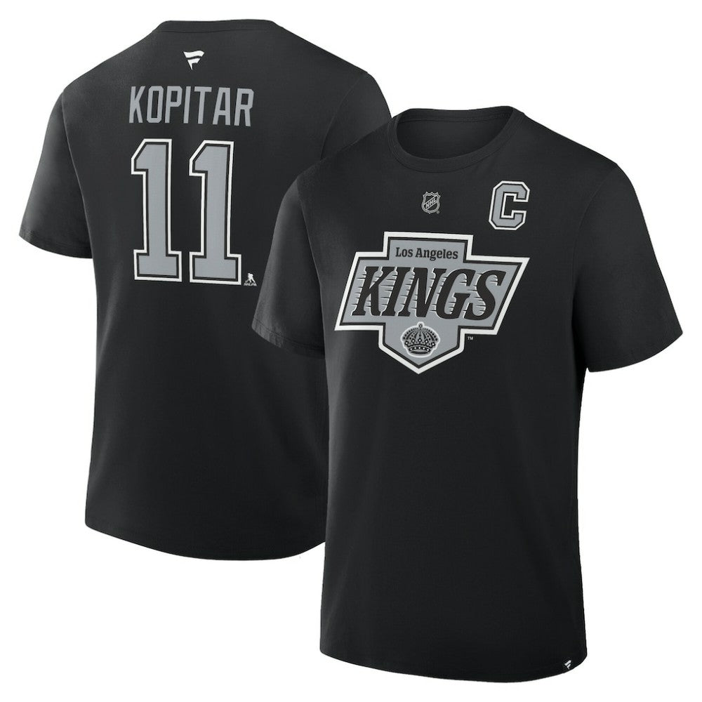 Anze Kopitar Los Angeles Kings Fanatics Authentic Stack Name & Number T-Shirt - Black | Fanatics Clearance