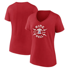 Philadelphia 76ers Women's Huddle V-Neck T-Shirt Red