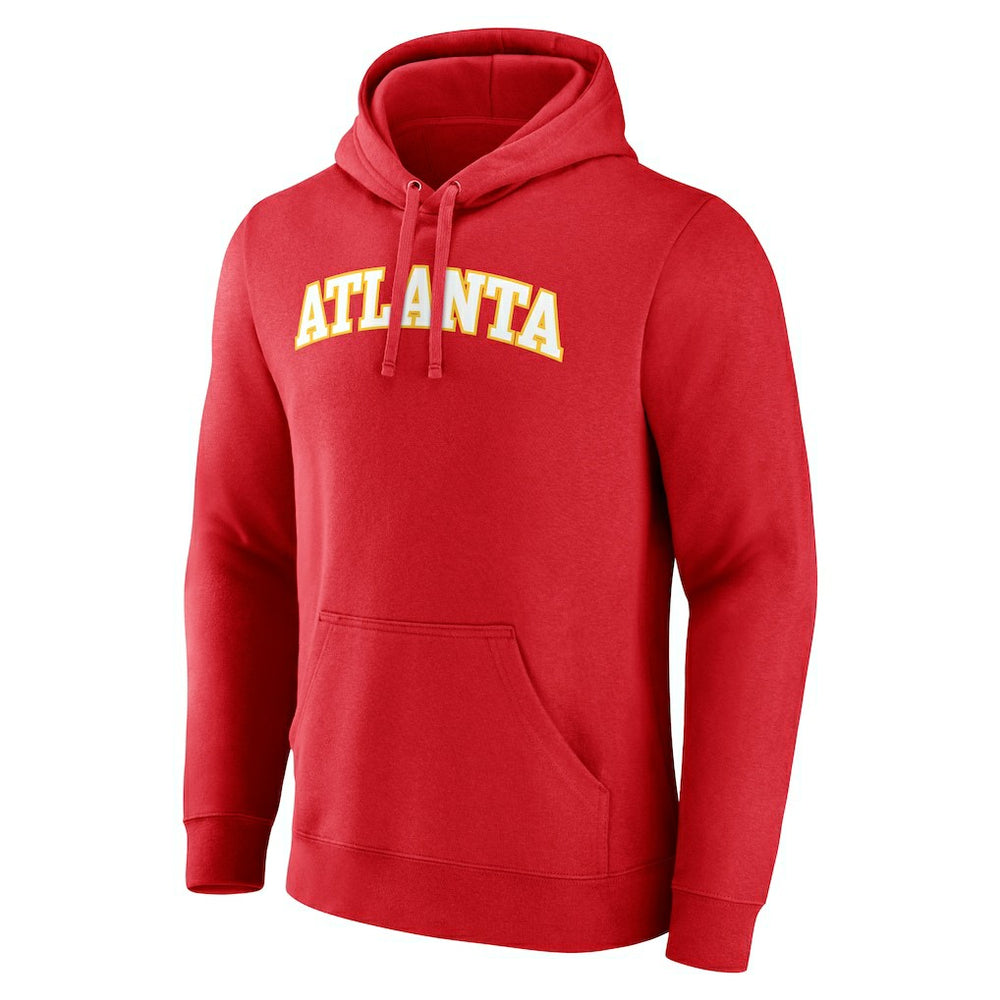 Atlanta Hawks Wordmark Pullover Hoodie Red