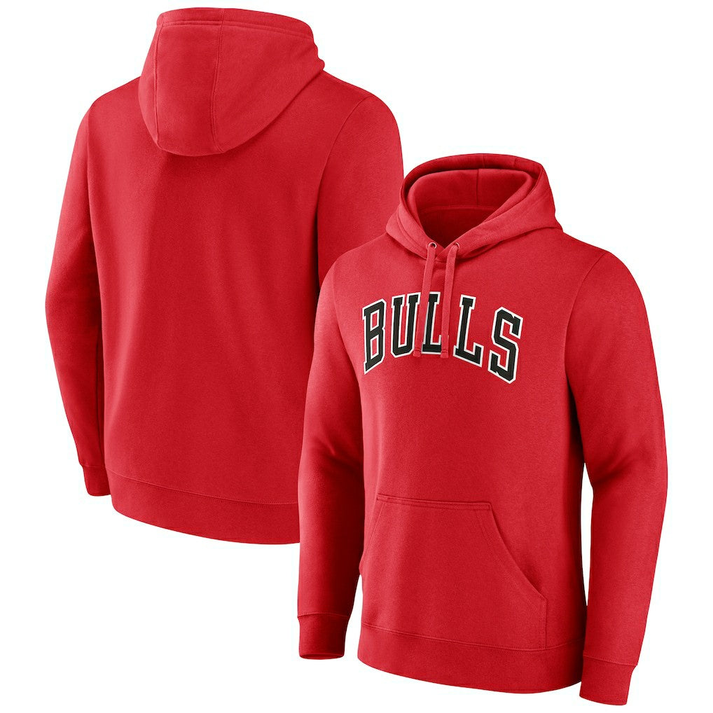 Chicago Bulls Wordmark Pullover Hoodie Red