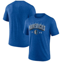 Dallas Mavericks Backboard Tri-Blend T-Shirt Blue