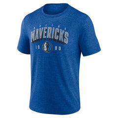 Dallas Mavericks Backboard Tri-Blend T-Shirt Blue