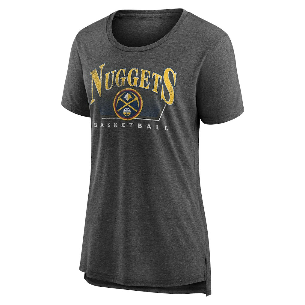 Denver Nuggets Women's Selection Tri-Blend T-Shirt Gray