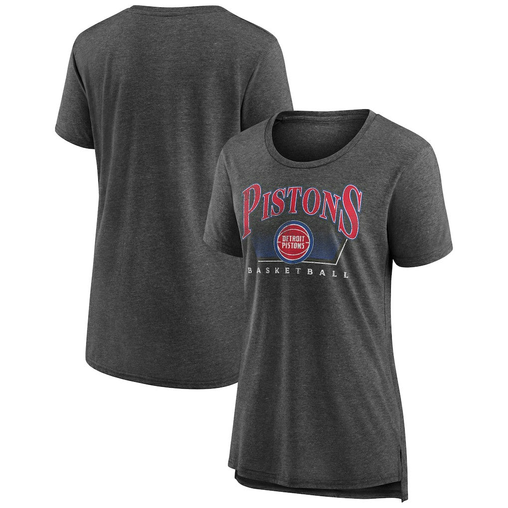 Detroit Pistons Women's Selection Tri-Blend T-Shirt Gray
