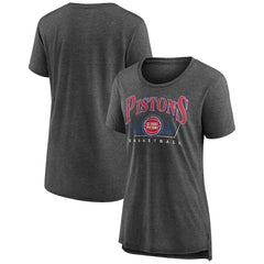 Detroit Pistons Women's Selection Tri-Blend T-Shirt Gray