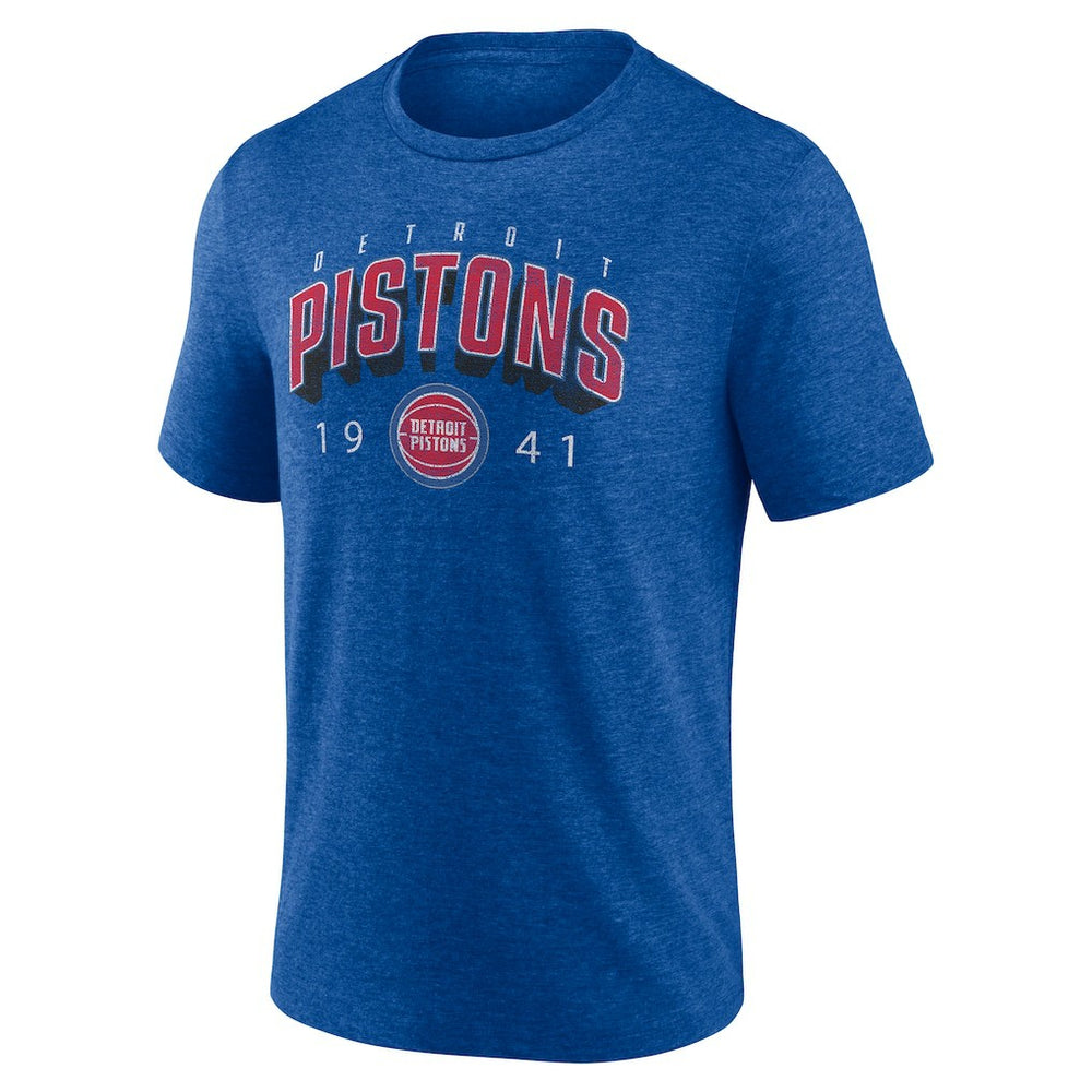 Detroit Pistons Backboard Tri-Blend T-Shirt Blue