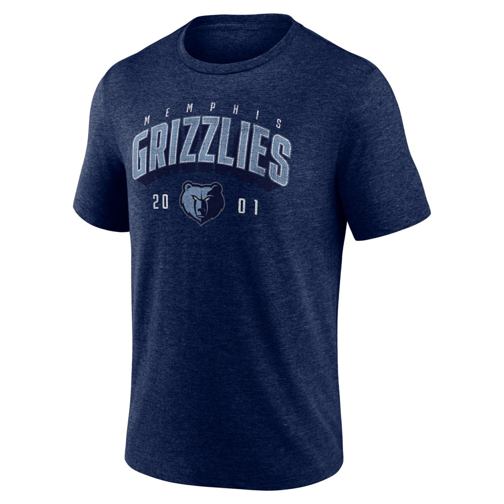Memphis Grizzlies Backboard Tri-Blend T-Shirt Navy