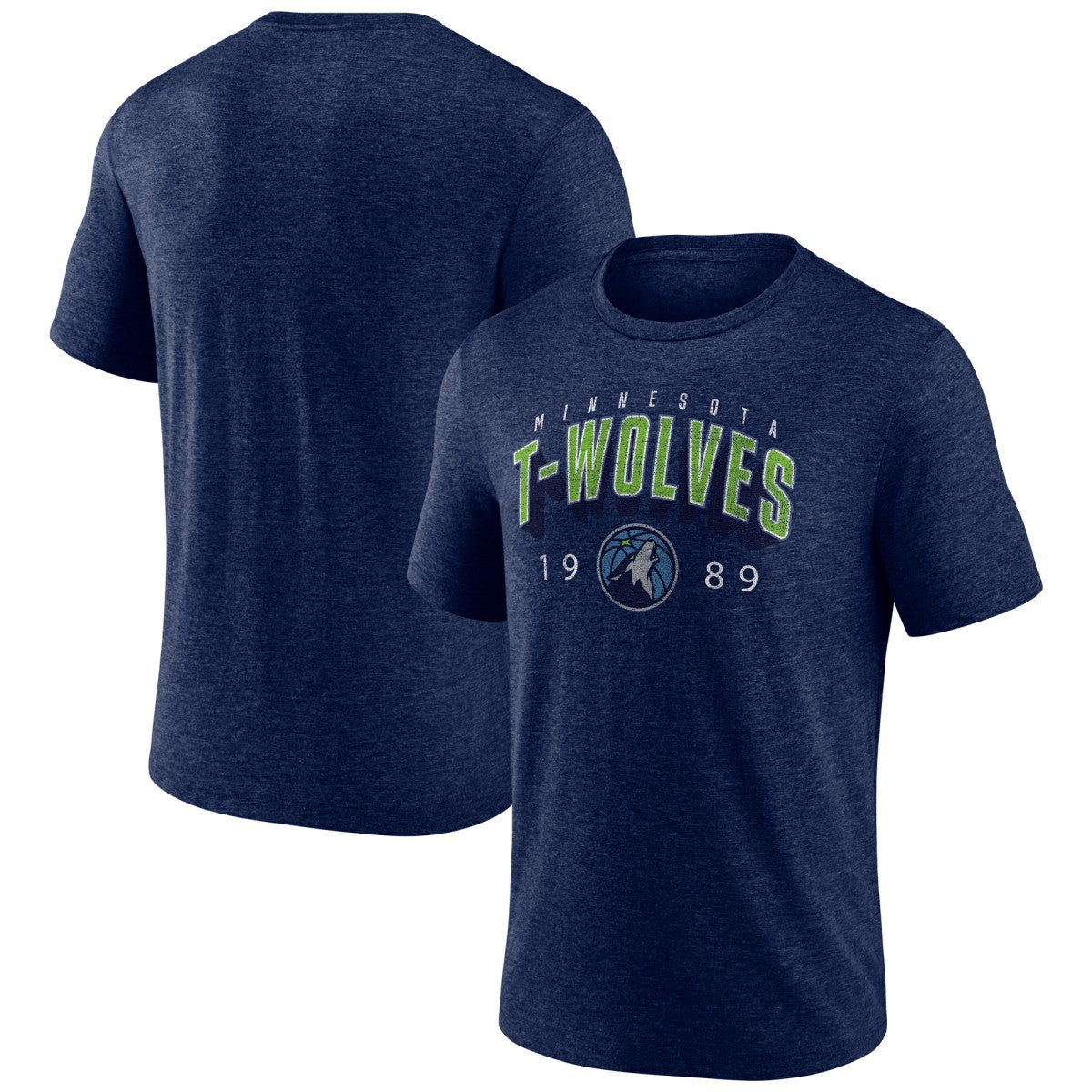 Minnesota Timberwolves Backboard Tri-Blend T-Shirt Navy