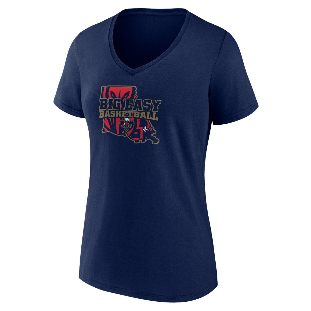 New Orleans Pelicans Women's Core Hometown Launch V-Neck T-Shirt Navy