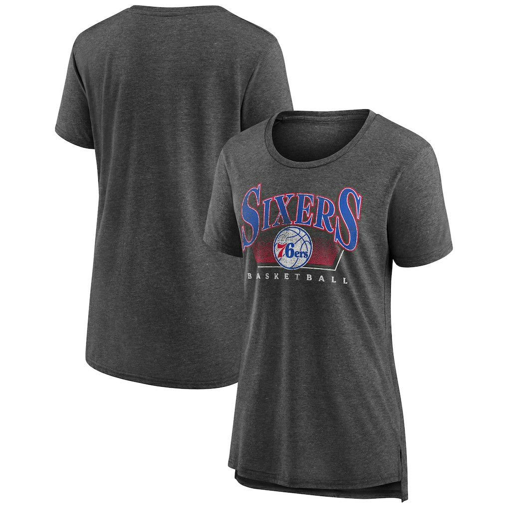 Philadelphia 76ers Women's Selection Tri-Blend T-Shirt Gray
