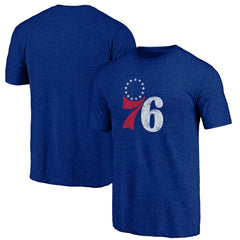 Philadelphia 76ers Distressed Tri-Blend T-Shirt Royal