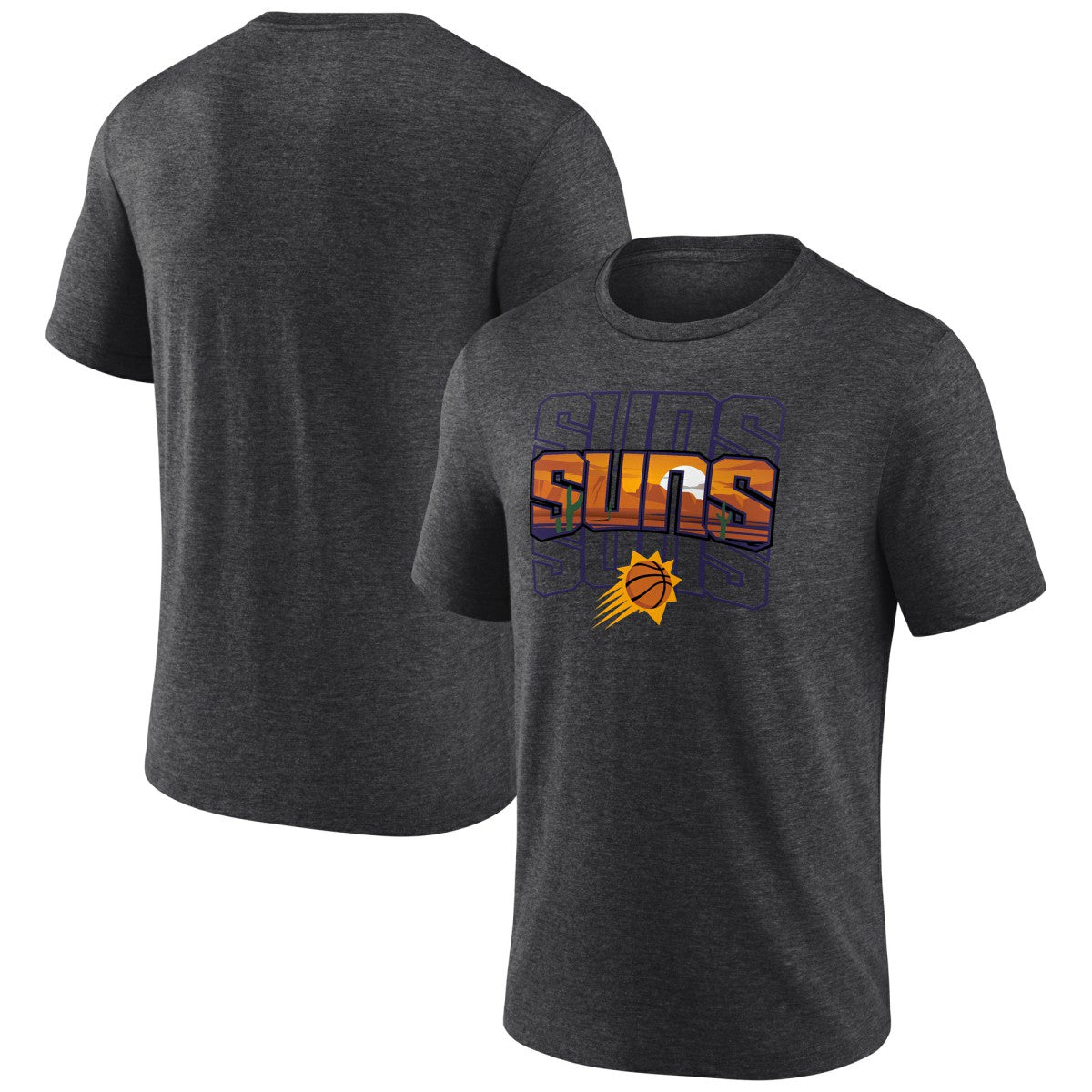 Phoenix Suns Announcer Tri-Blend T-Shirt Charcoal