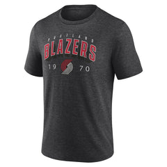 Portland Trail Blazers Backboard Tri-Blend T-Shirt Charcoal
