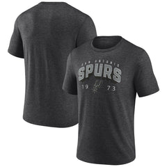 San Antonio Spurs Backboard Tri-Blend T-Shirt Charcoal