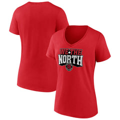 Toronto Raptors Women's Team Pride V-Neck T-Shirt Red