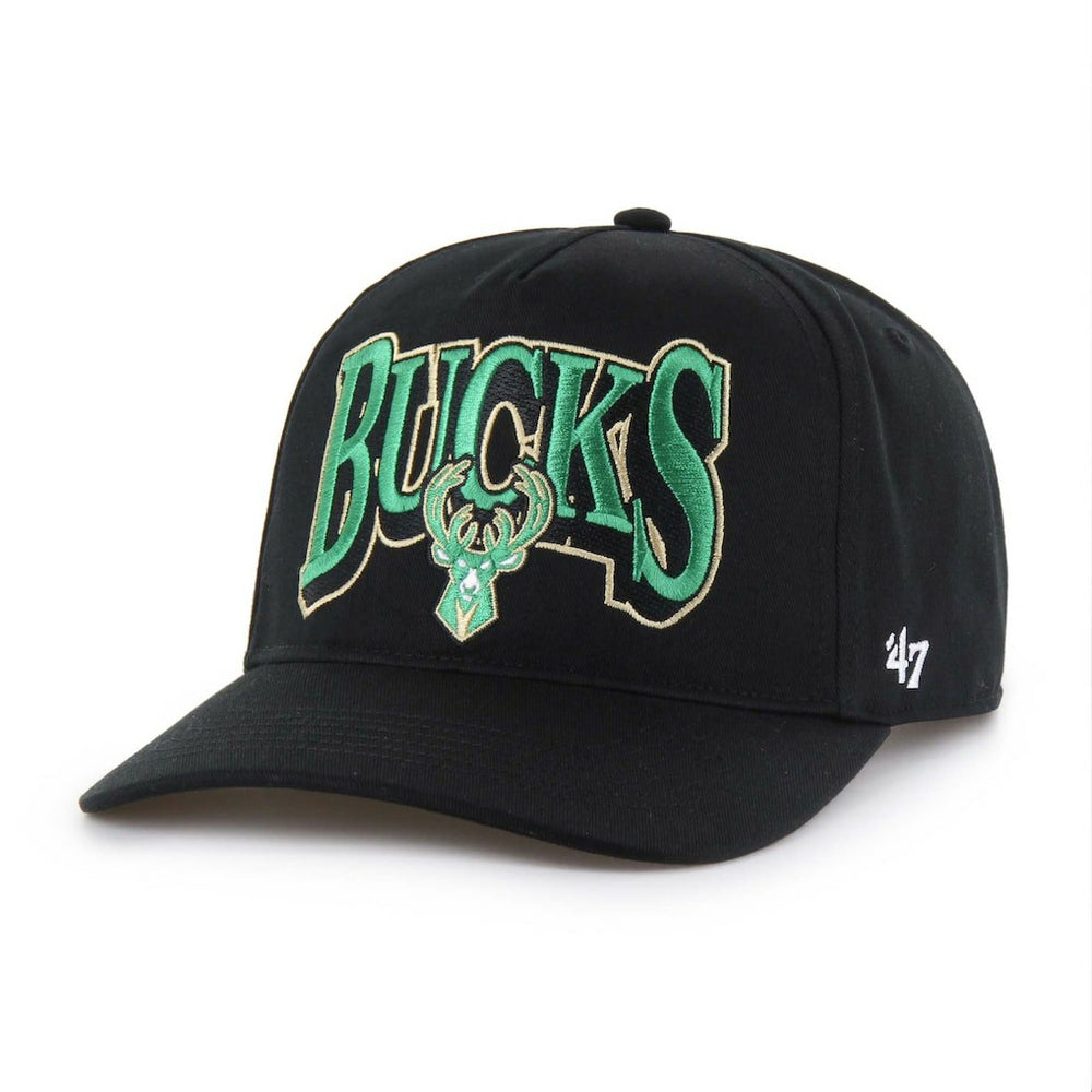 47 brand Milwaukee Bucks '47 Every Time Past Champs Hitch Adjustable Hat Black