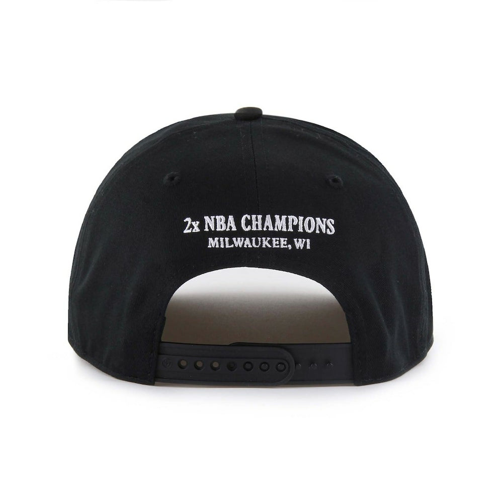 47 brand Milwaukee Bucks '47 Every Time Past Champs Hitch Adjustable Hat Black