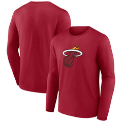 Miami Heat Primary Logo Long Sleeve T-Shirt Red