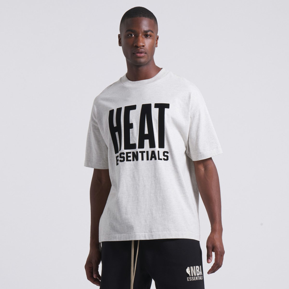 Miami Heat Fear of God Unisex NBA x ESSENTIALS T-Shirt Heather Gray