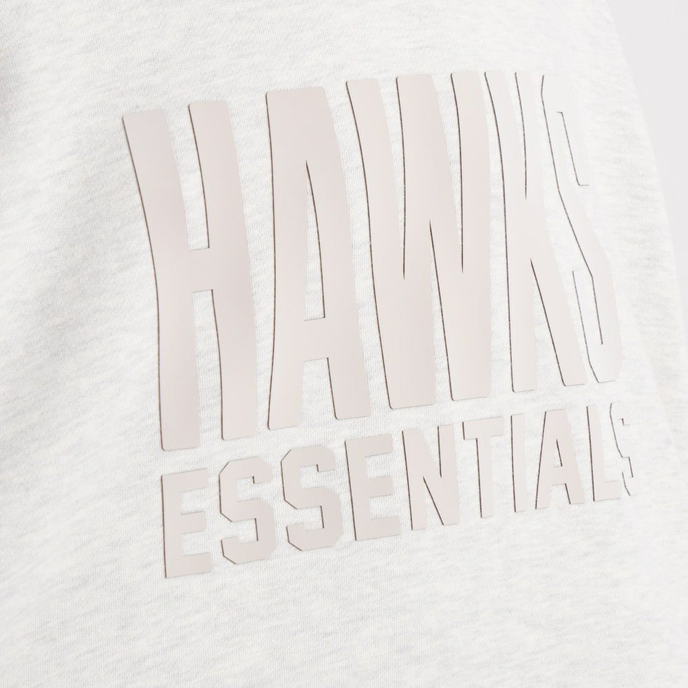 Atlanta Hawks Fear of God Unisex NBA x ESSENTIALS Pullover Hoodie Heather Gray