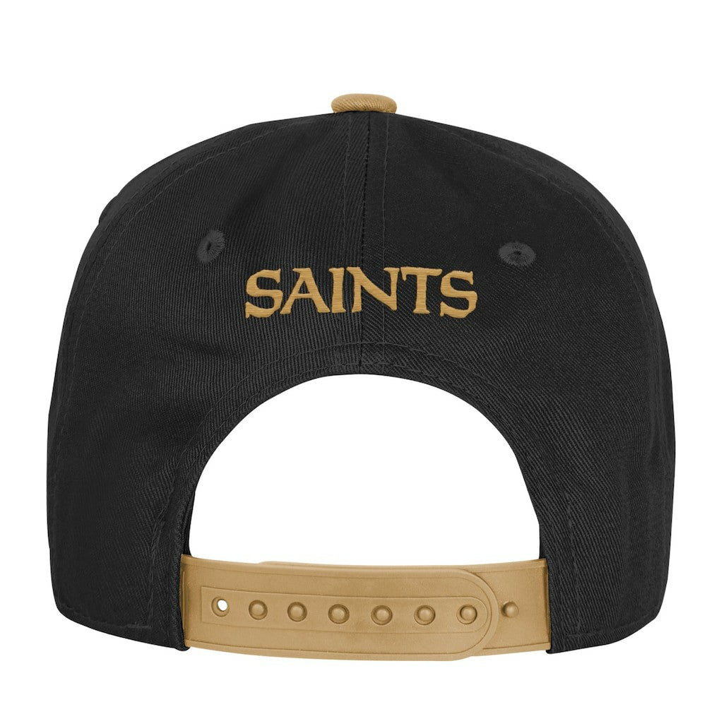 New Orleans Saints Outerstuff Youth True Retro Adjustable Hat - Black - NFL
