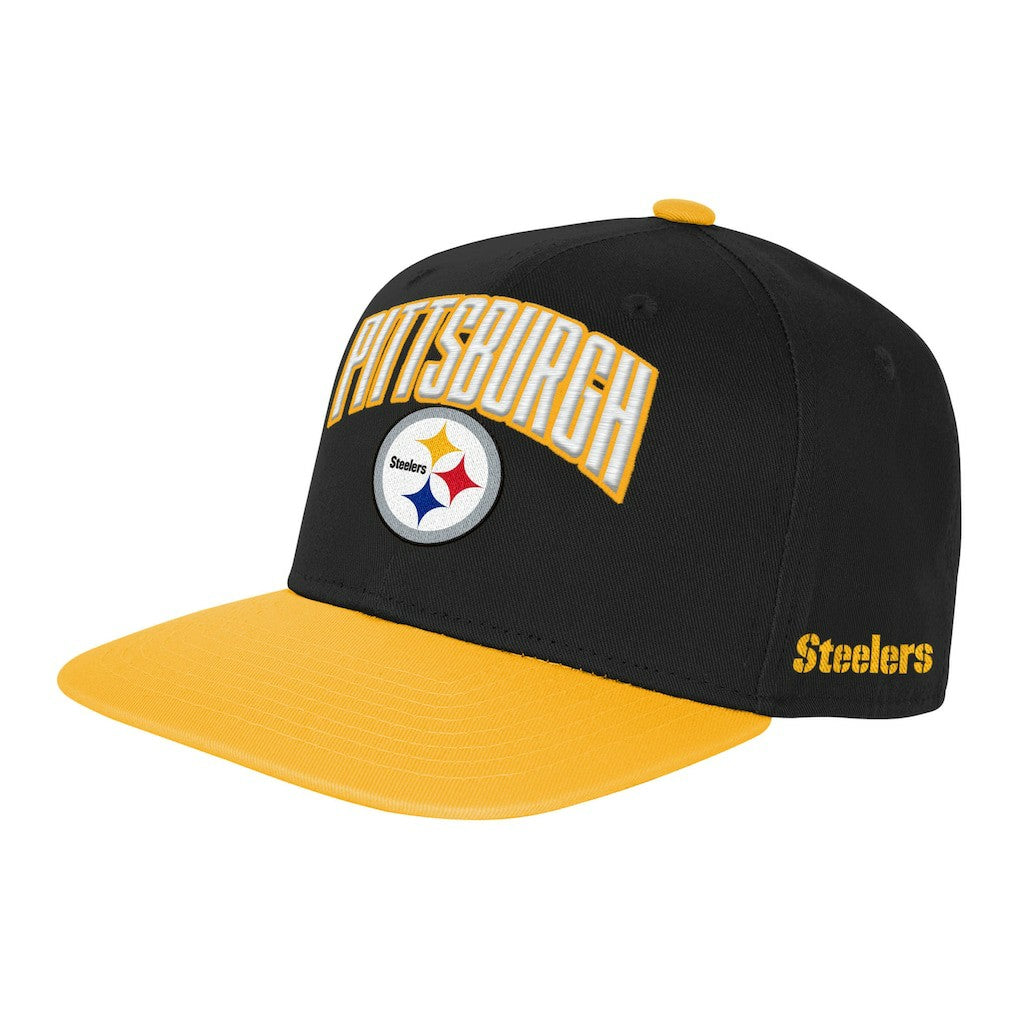 Pittsburgh Steelers Outerstuff Youth Essentials Snapback Hat - Black - NFL