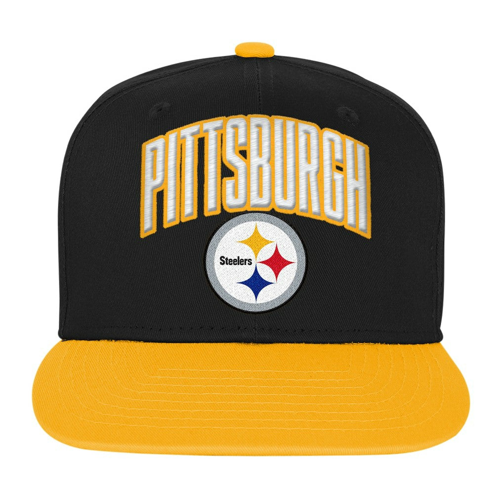 Pittsburgh Steelers Outerstuff Youth Essentials Snapback Hat - Black - NFL