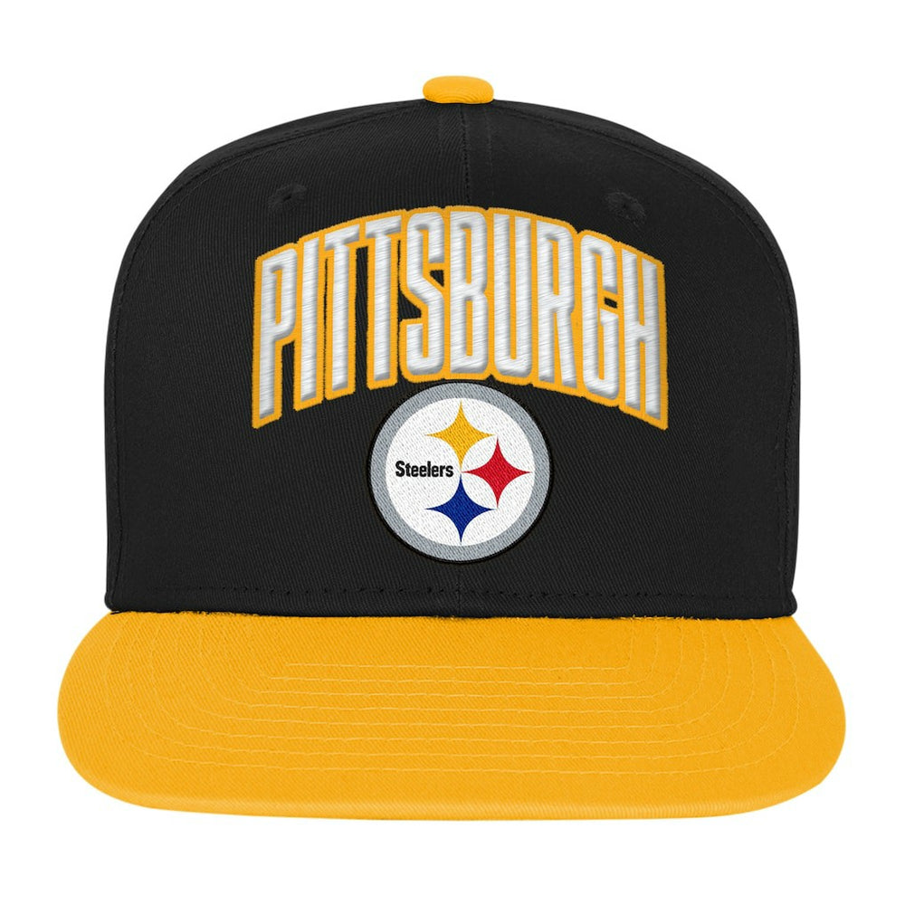 Pittsburgh Steelers Outerstuff Youth Essentials Snapback Hat - Black - NFL