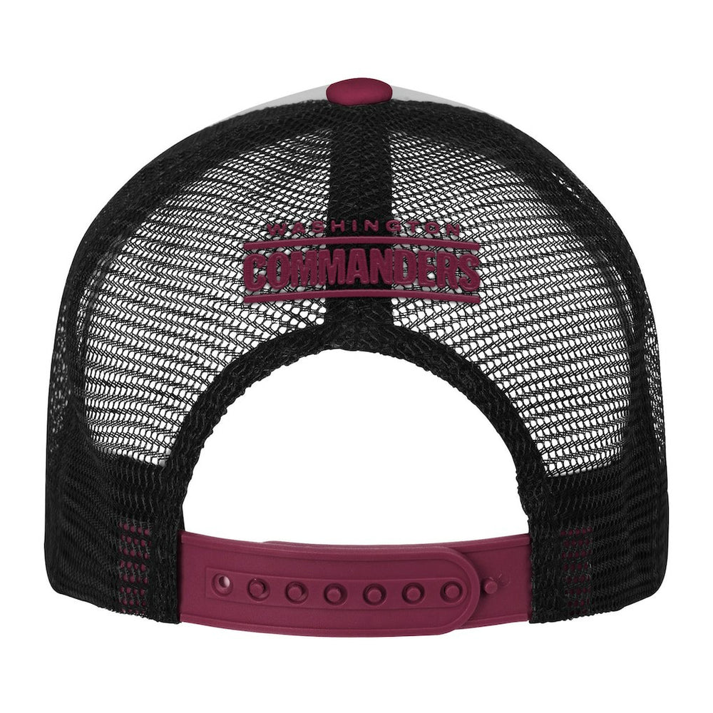Washington Commanders Youth Essentials Trucker Adjustable Hat - White/Burgundy - NFL