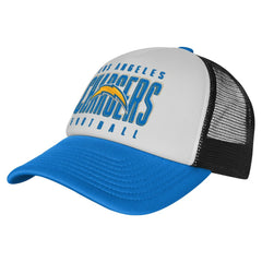 Los Angeles Chargers Youth Essentials Trucker Adjustable Hat - White/Powder Blue - NFL