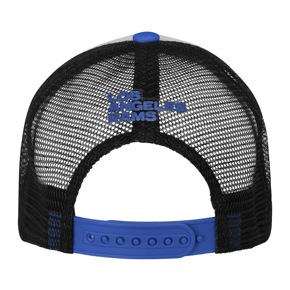 Los Angeles Rams Youth Essentials Trucker Adjustable Hat - White/Royal - NFL