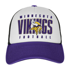 Minnesota Vikings Youth Essentials Trucker Adjustable Hat - White/Purple - NFL