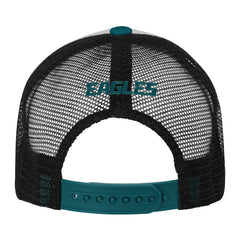 Philadelphia Eagles Youth Essentials Trucker Adjustable Hat - White/Midnight Green - NFL