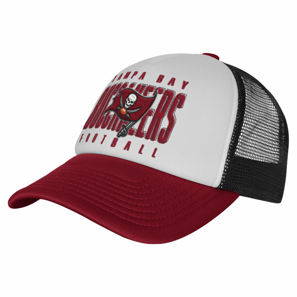 Tampa Bay Buccaneers Youth Essentials Trucker Adjustable Hat - White/Red - NFL