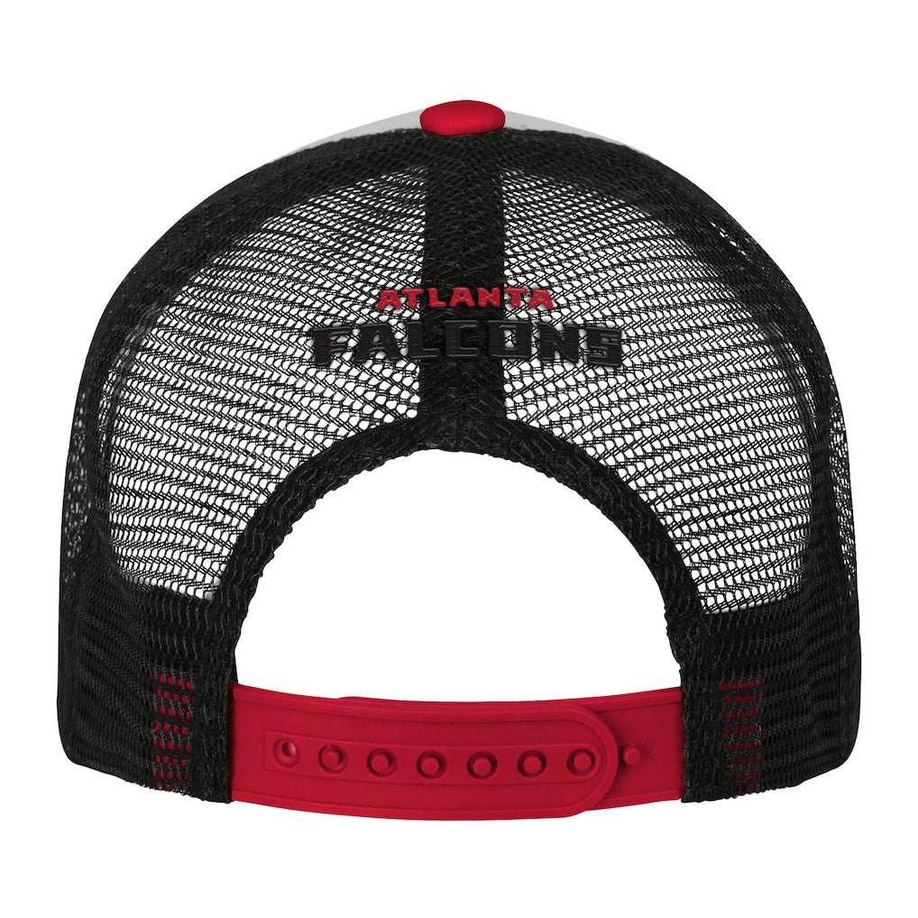 Atlanta Falcons Youth Essentials Trucker Adjustable Hat - White/Red - NFL