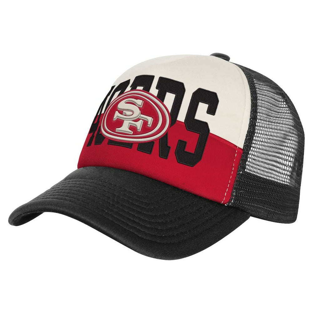 San Francisco 49ers Youth Modern Fan Trucker Adjustable Hat - White/Black - NFL