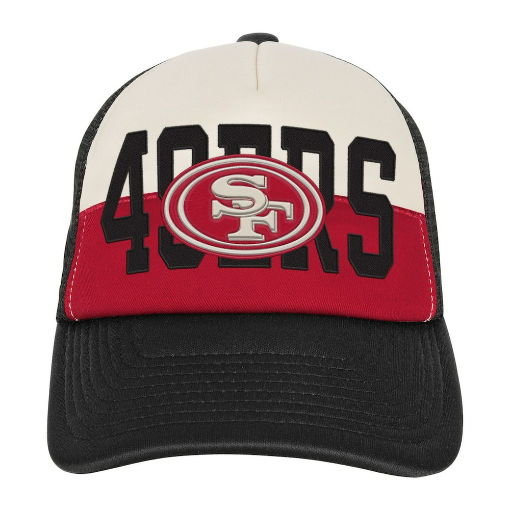 San Francisco 49ers Youth Modern Fan Trucker Adjustable Hat - White/Black - NFL