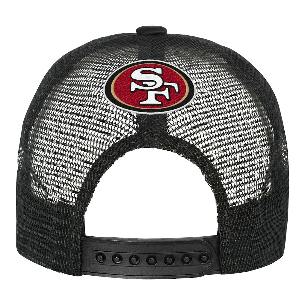 San Francisco 49ers Youth Modern Fan Trucker Adjustable Hat - White/Black - NFL