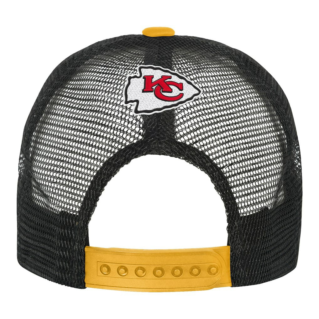 Kansas City Chiefs Youth Modern Fan Trucker Adjustable Hat - White/Gold - NFL
