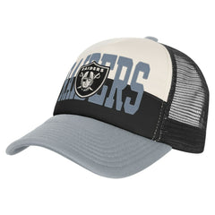 Las Vegas Raiders Youth Modern Fan Trucker Adjustable Hat - White/Silver - NFL