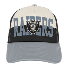 Las Vegas Raiders Youth Modern Fan Trucker Adjustable Hat - White/Silver - NFL