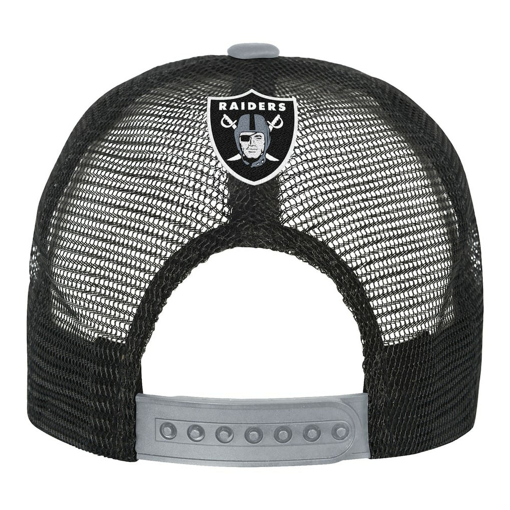 Las Vegas Raiders Youth Modern Fan Trucker Adjustable Hat - White/Silver - NFL
