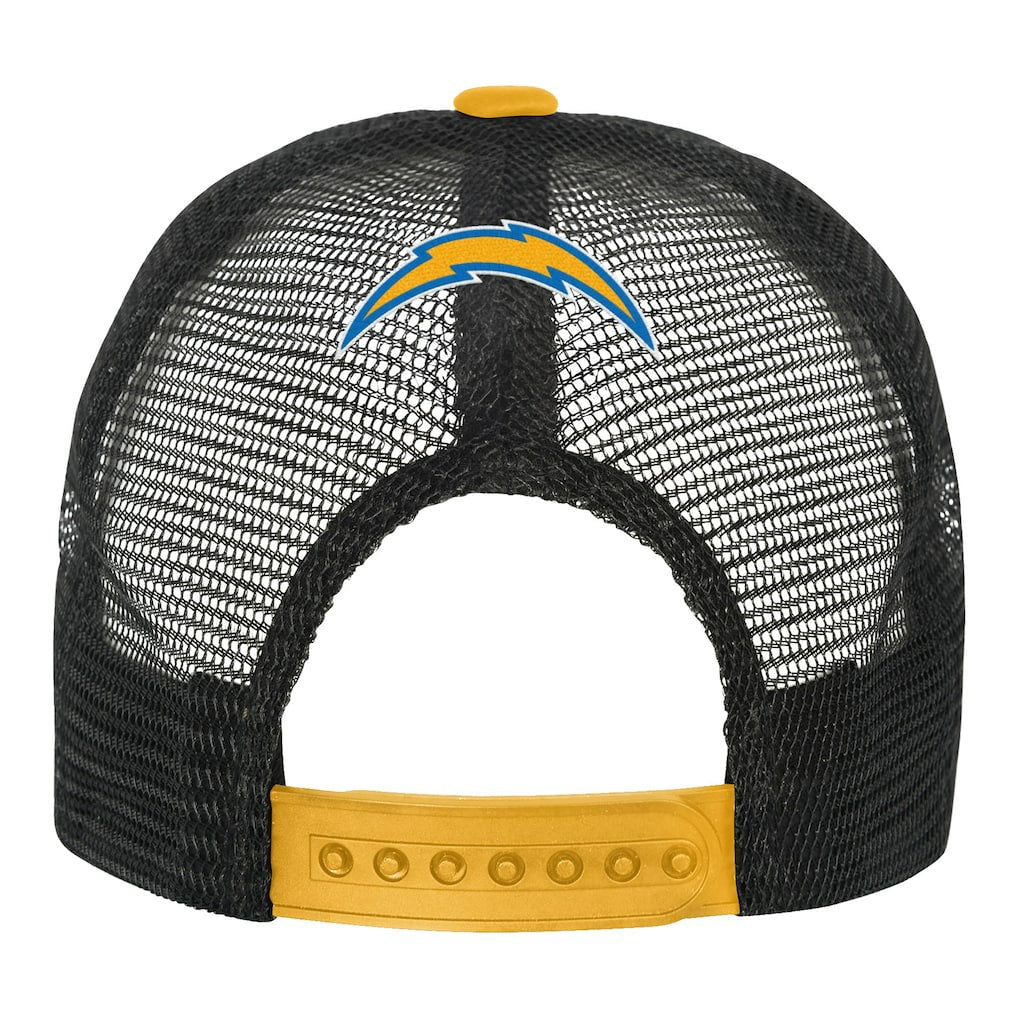 Los Angeles Chargers Youth Modern Fan Trucker Adjustable Hat - White/Gold - NFL