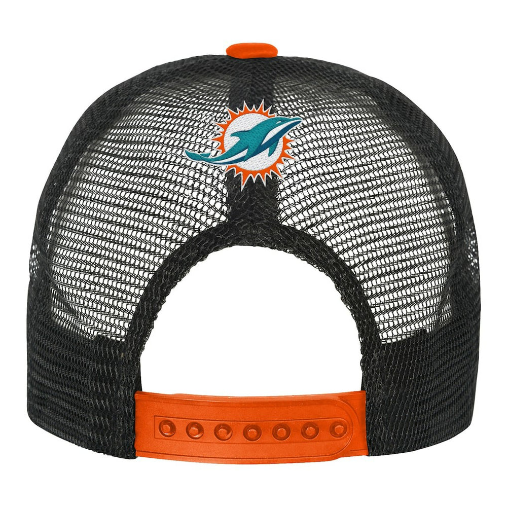 Miami Dolphins Youth Modern Fan Trucker Adjustable Hat - White/Orange - NFL