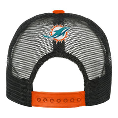 Miami Dolphins Youth Modern Fan Trucker Adjustable Hat - White/Orange - NFL